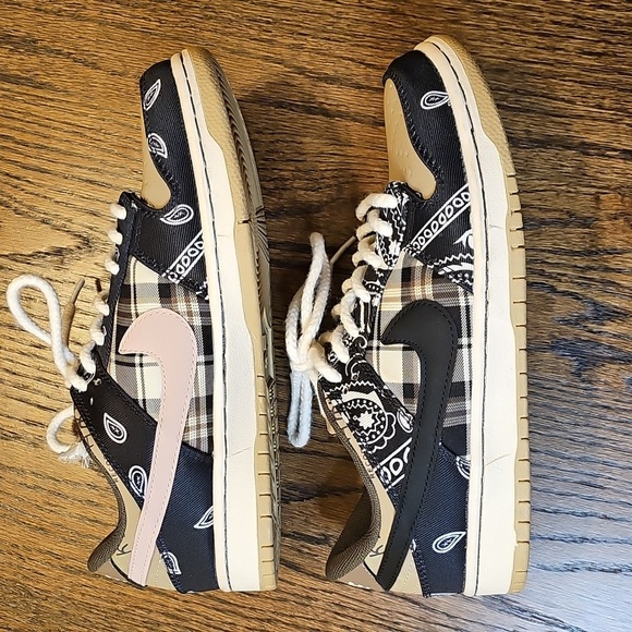 Patchwork Paisley Sneakers in Black and Tan - Picture 5 of 16